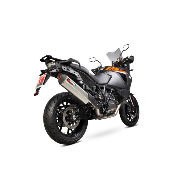 Scorpion Exhaust KTM 1290 Super Adventure 2015 - 2020 Serket Parallel Slip-on Brushed Stainless Steel Sleeve